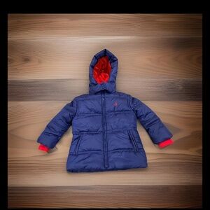 Jojo Maman Bebe Boys 3-4 Years Blue Puffer Fleece Lined JACKET